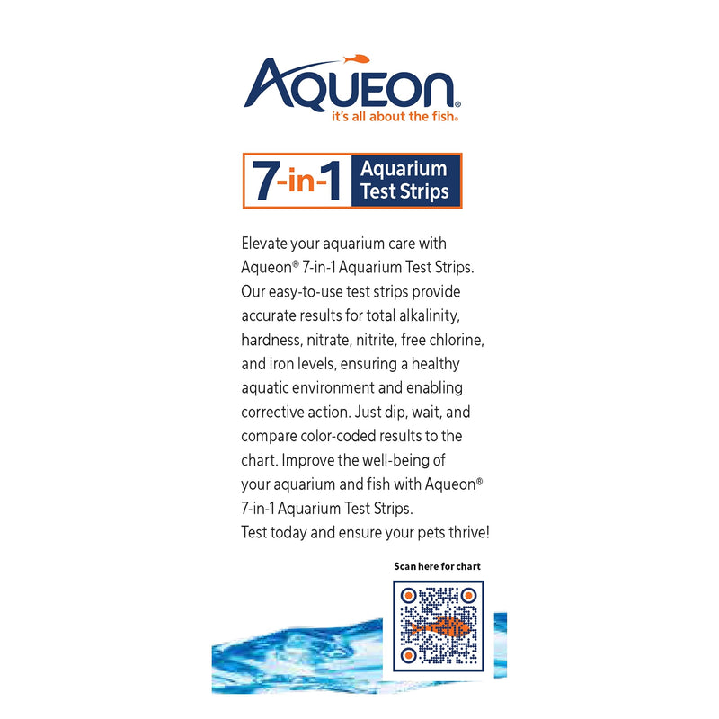 Aqueon 7-in-1 Aquarium Test Strips 50 Count