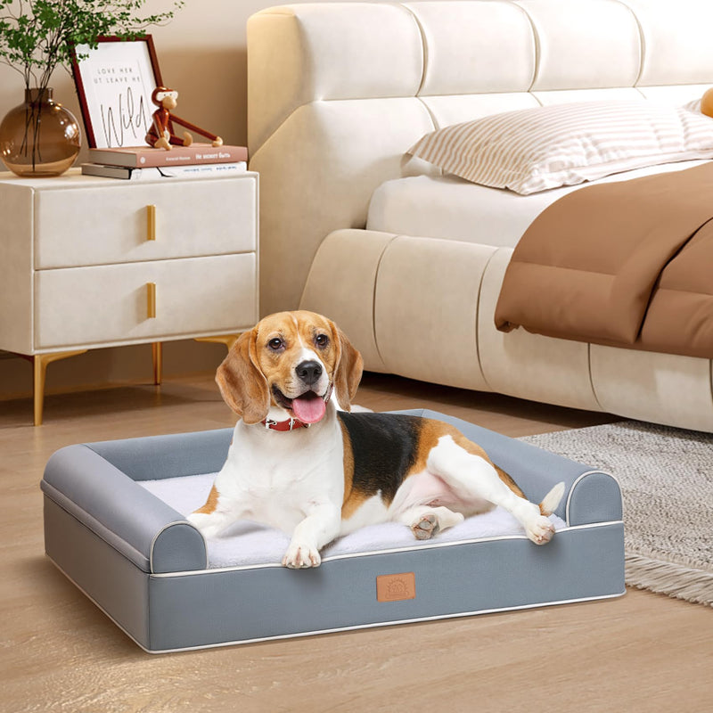 Sunheir Extra Large Washable Waterproof Replacement Dog Sofa Bed Cover, Soft Plush Sofa Protector, Easy to Clean Pet Furniture Cover, 44x30x7 Inches, Grey 44.0"L x 30.0"W x 7"Th - PawsPlanet Australia