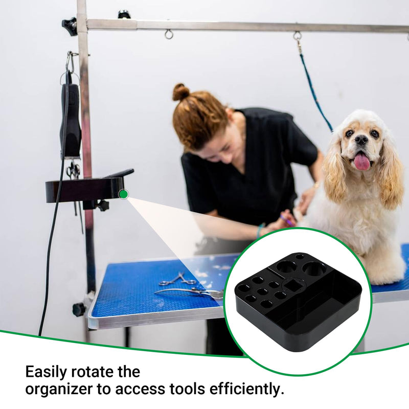 MESINURS Pet Grooming Tool Organiser - Dog & Cat Beauty Tools Storage Holder, Animals Cosmetology Table Aid Accessories, Rotatable, 7.1" x 7.1", 1 Pcs - PawsPlanet Australia