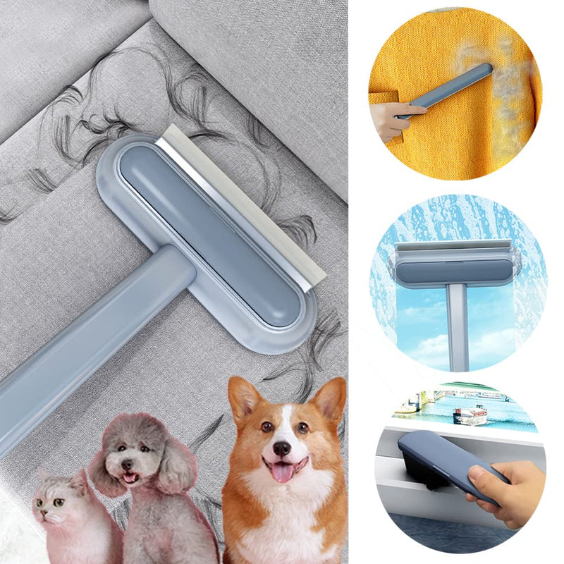 Pet Hair Remover, 4 in1 Cat and Dog Hair Remover for Couch with Extra long Handle, 17-Inch, Cat Lint Squeegee for Furniture, carpet, Clothes, Bedding, Tile, Hardwood Floor, Car, Window - PawsPlanet Australia