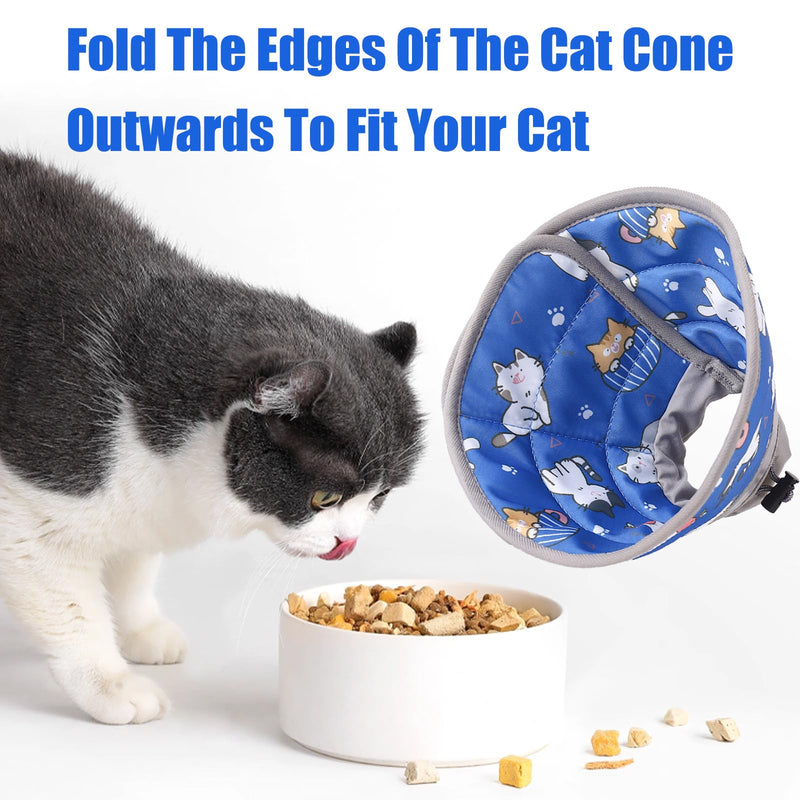 Cat Cone Collar Soft,Adjustable Cat Recovery Collars to Stop Licking After Surgery,Elizabethan Collar for Pet Kitten Puppy