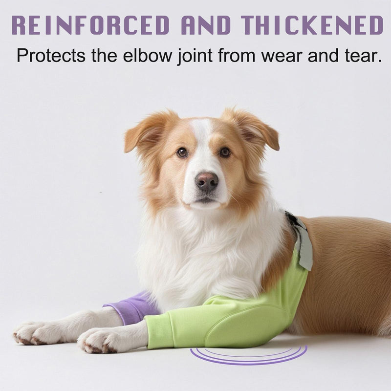 Fashion Dog Leg Protectors, Dog Elbow Pads Contrast Colouring, Dogs Front Leg Braces Recovery Sleeve, Elbow Joint Protector for Medium & Large Dogs for Wound Healing and Injury Recovery
