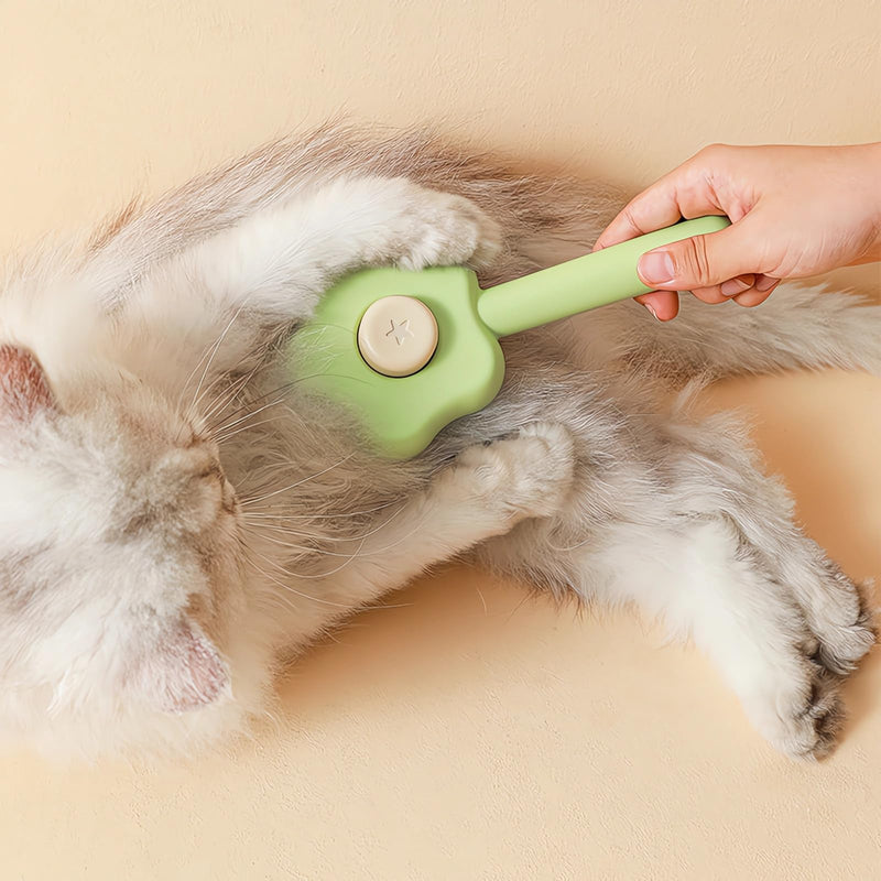 Cat Brush Dog Brush Cat Hair Brush with Release Button Cat Brush for Shedding Pets Brushs Pet Hair Cleaner Brush Self-cleaning Cats Comb Cat Grooming Supplies Brush for Short Long Hair Cat Dog - PawsPlanet Australia