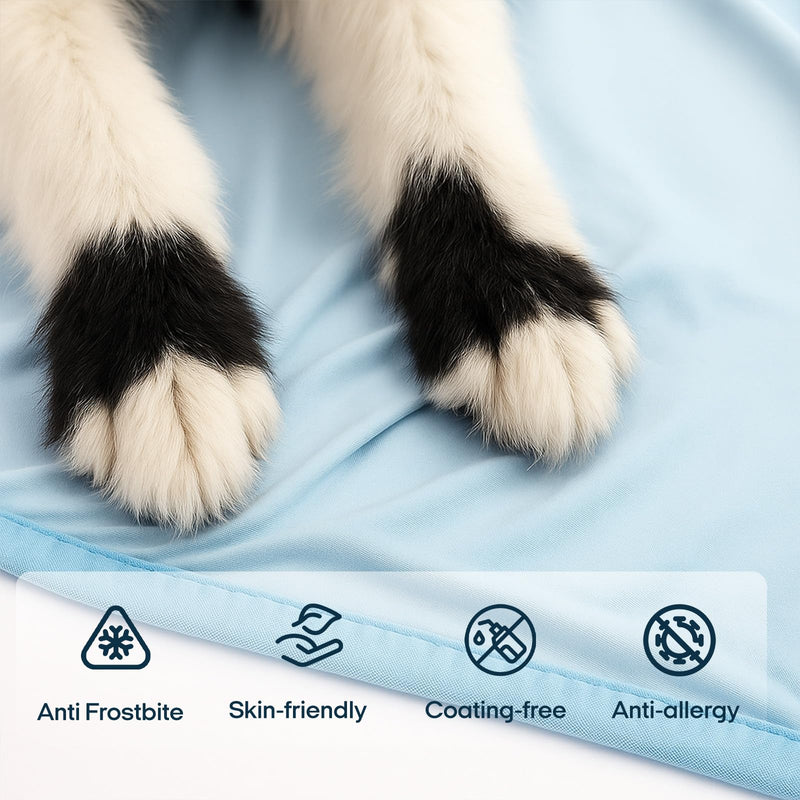 Zonli Premium Cooling Blanket for Dogs-Lightweight Fluffy Pet Throw & Bed Cover,Cooling Mat for Dogs,Cats&Puppies - Breathable,Durable Summer Blanket-Oversized 39"×55" Pet Pad, Machine Washable (Blue) Blue - PawsPlanet Australia