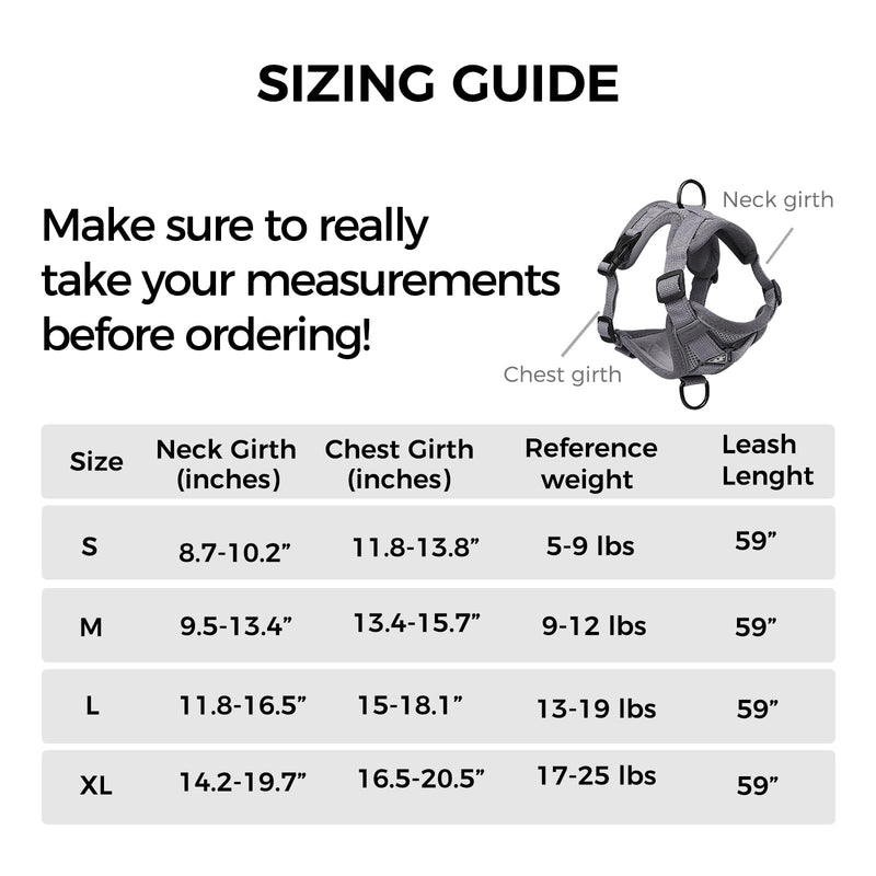 pangdi Cat Harness and Leash Set Escape Proof Tactical Large Kitten Harness Emotional Support Cat Vest, Grey, L 01 Grey - PawsPlanet Australia