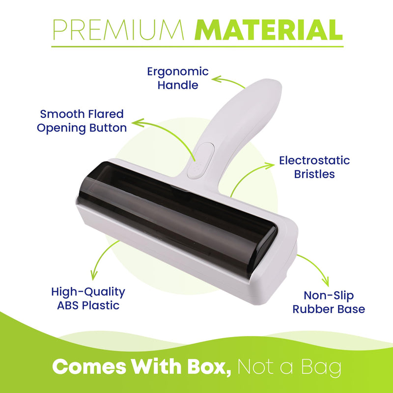 Pet Hair Removal Tool - Reusable Dog Hair Remover for Couch, Cat Hair Remover for Furniture - Portable Multi-Surface Fur Roller - Eco-Friendly, No Refills Needed - PawsPlanet Australia