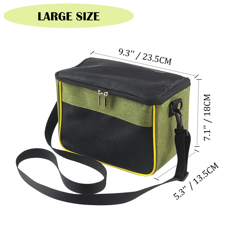 haozaikeji Guinea Pig Carrier Bag Portable Rabbit Travel Bag Breathable Small Animal Outgoing Pouch Hamster Carrier with Pad Green - PawsPlanet Australia