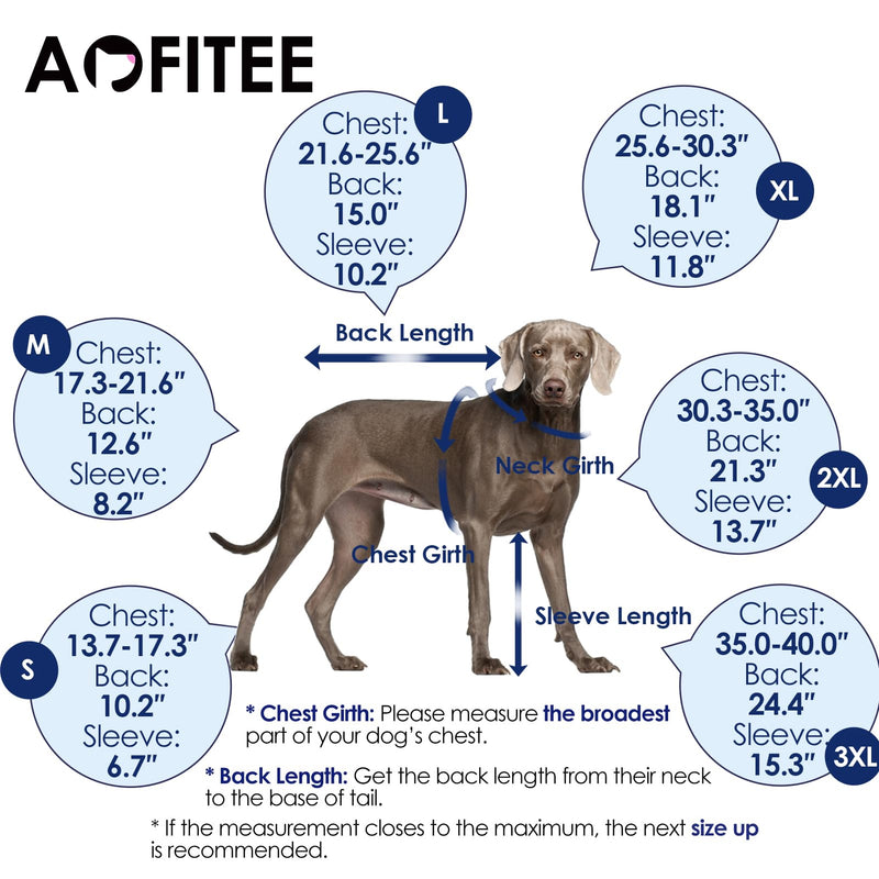 AOFITEE Dog Recovery Suit for Front Legs, Breathable Leg Sleeve Right Left Thigh, Anti-Licking Wounds Sleeves Dog Elbow Brace Protector, Leg Cover for Joint Pain Great Cone Alternative Black XL XL(Chest Girth:25.6′′-30.3′′)