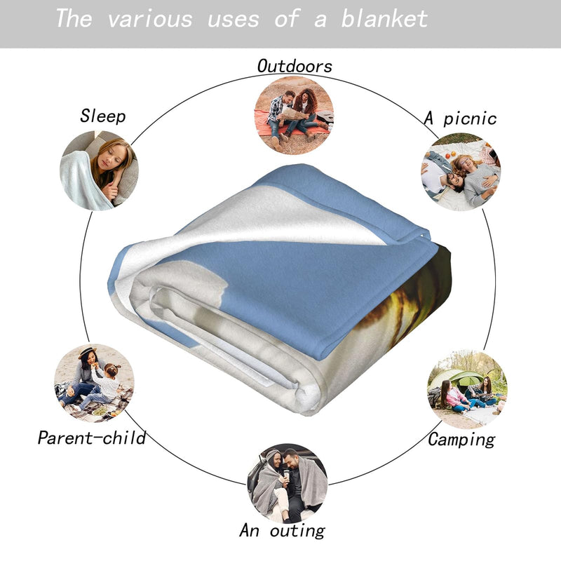 Cool Black Lab Throw Blanket, 50x60in, Soft, Lightweight Flannel, Funny Dog with Sunglasses and Summer Vibes Blankets, Gifts for Pet Owners, for Home Living Room Decor