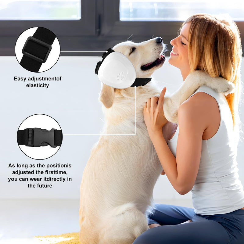 Dog Ear Muffs Noise Protection,29dB NRR Dog Noise Cancelling Ear Muffs,Dog Ear Muffs for Hearing Protection with Fast Snap Lock (White,S) Small White - PawsPlanet Australia