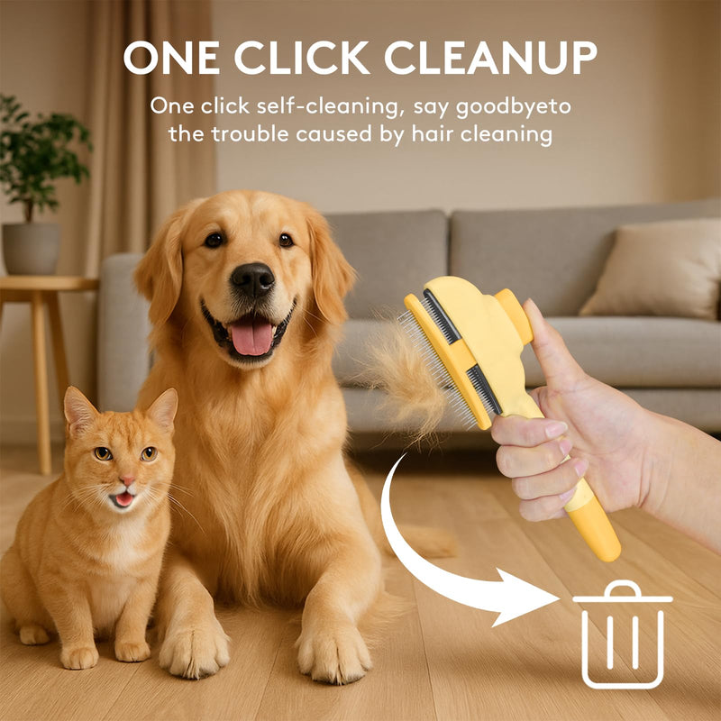 Pet Grooming Kit with Deshedding Brush and Hair Removal Glove, Shedding Flea Combs & Washable Electrostatic Gloves for Dogs and Cats, Professional Fur Care Set - PawsPlanet Australia