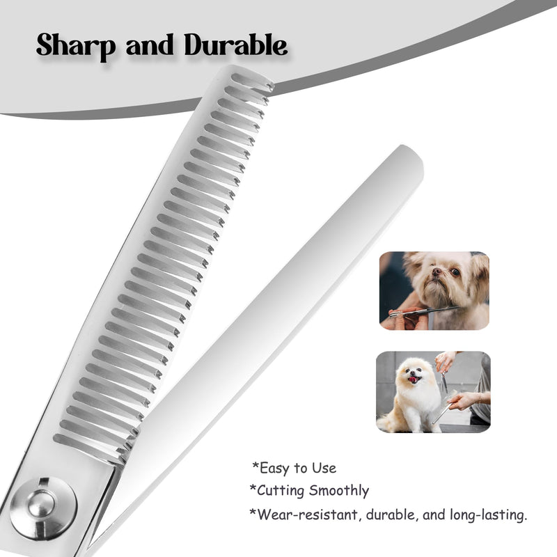 Dog Grooming Scissors 5 inch Small Thinning Scissors Super Light Professional 440C Stainless Steel Pet Shears for Trimming Face and Paws Nose Ear Easy Use. - PawsPlanet Australia