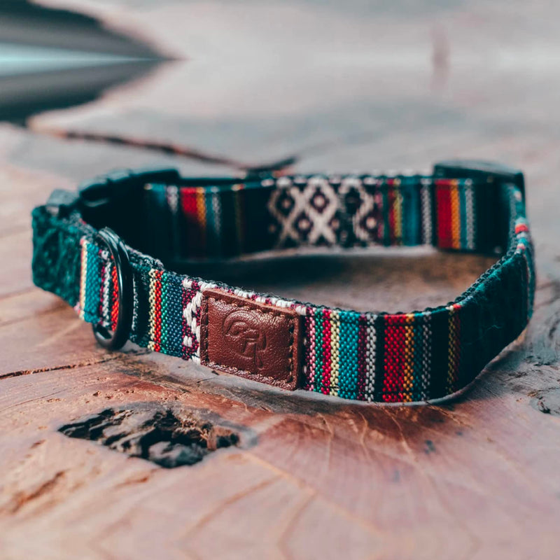 Embark Urban Dog Collar and Leash Set – Mayan Dog Collar for Small Dogs with Strong Buckle and Matching 4 Ft Leash, Waterproof, Comfortable, and Perfect for Adult Dogs - PawsPlanet Australia