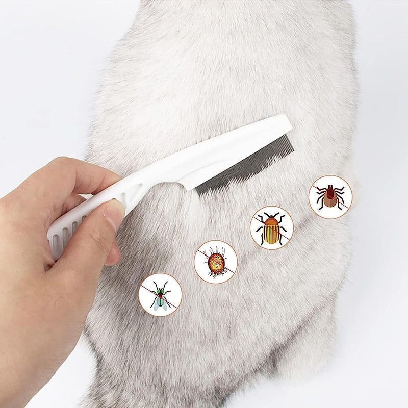 Magic Pet Comb Flea Comb for Dogs and Cats Multifunctional Pet Hair Comb Flea and Tear Stain Removal Magic Flea Brush and Tear Stain Comb Pet Supplies Remove Knots Crust Mucus