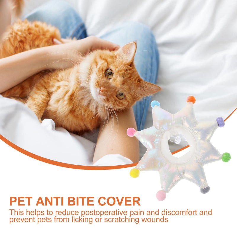NUOBESTY Soft Fabric Neck Collar for Cats, Adjustable for Wound Healing and Protection in Postoperative Recovery, Prevents Licking and Biting