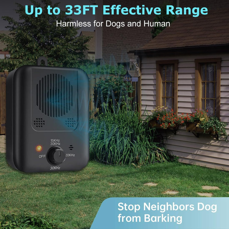 Zigzagmars Ultrasonic Dog Barking Deterrent Devices, Anti Barking Device Stop Neighbor Dogs from Barking, 3 Modes Bark Control Device Dog Silencer Indoor/Outdoor for Small Medium Large Dogs