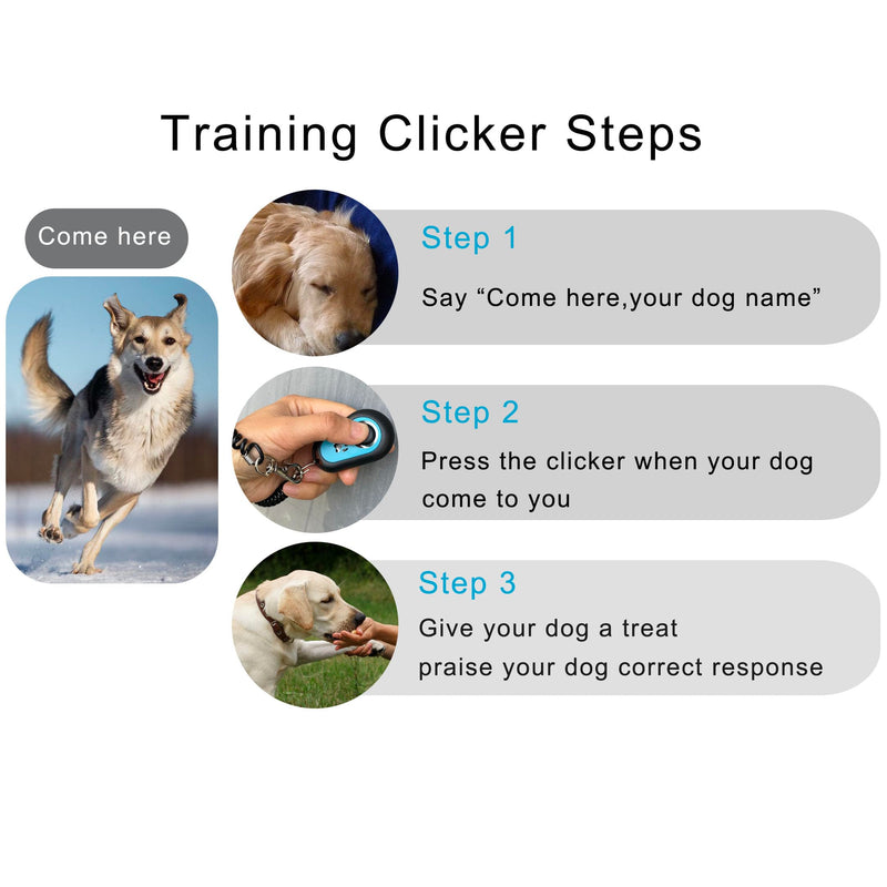 Pet Clicker for Dogs/Cats/Horses/Birds or Other Animals - Clickers for Training (Blue + Green) - PawsPlanet Australia
