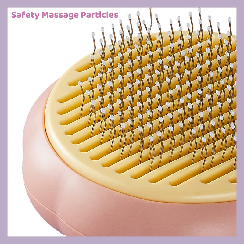 Self-Cleaning Pet Brush Grooming Comb for Cats Dogs Hair Shedding Tools for Tangled Hair Removing Cleaning Massage - PawsPlanet Australia