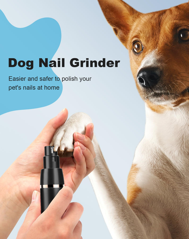 3 in 1 Small Dog Grooming Kit, 2 Speed Rechargeable Dogs Hair Clippers with Guards, Low Noise Electric Dog Paw Trimmer & Nail Grinder, Cordless Pet Shaver for Cats and Small Dogs(Black) Black - PawsPlanet Australia