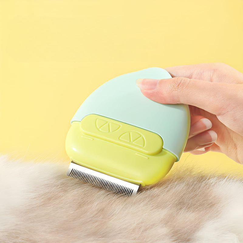 Cat Brush for Shedding – Dual-Function Cat Comb & Small Dog Brush, Furminator for Cats, Fresh Design for Grooming (Blue) Blue