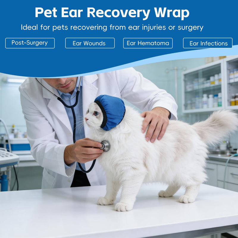 Dog Ear Muffs No Shake Ear Wraps for Dogs Hematoma Healing, Doggy Calm Hoodie Ear Covers for Stress Anxiety Relief,Dog Noise Protection Ear Wrap Head Cover for Firework Thunders Grooming Bath,M Medium(Head Circle:11.8"-15.8")
