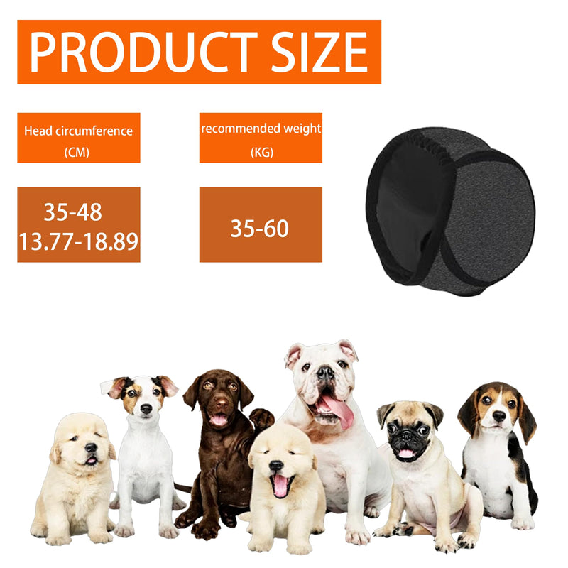 Dog Noise Cancelling Headphones, Waterproof Dog Earmuffs, Calming Ear Band for Dogs, Bathing, Fireworks, Swimming(Grey, M)