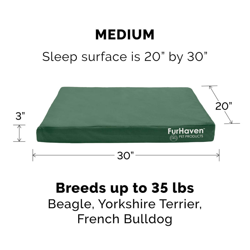 Furhaven Replacement Dog Bed Cover Water-Resistant Indoor/Outdoor Logo Print Oxford Polycanvas Mattress, Washable - Forest, Medium (Pack of 2) Medium (Pack of 2) - PawsPlanet Australia