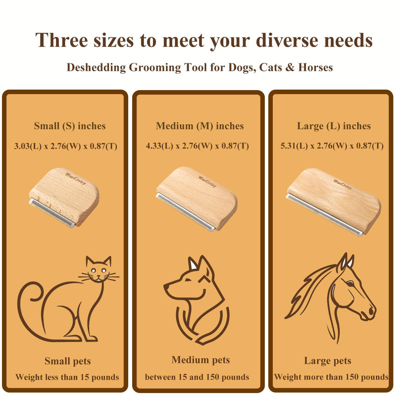 Undercoat Rake Dog Brush Dematting Comb cat shedding tool Dematting Tool Pet Brush Efficiently Detangle and Groom Coats for Large Medium Small Dogs and Cats Comb for Grooming Premium (M 4.33 inch) M 4.33 inch