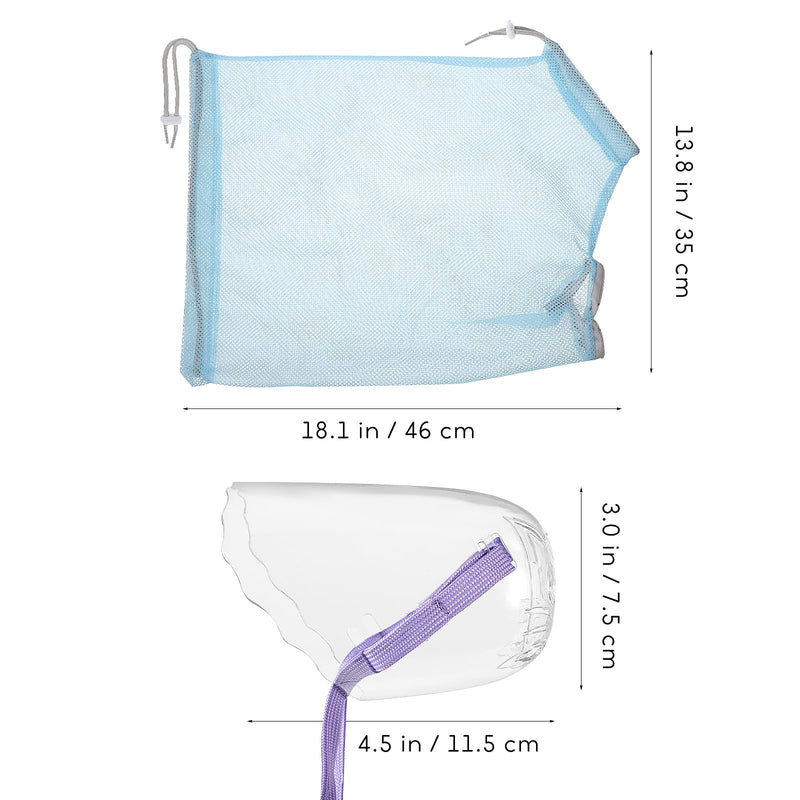 SUPVOX Adjustable Breathable Cat Bathing Bag with Muzzle for Grooming Nail Trimming and Shower Safety