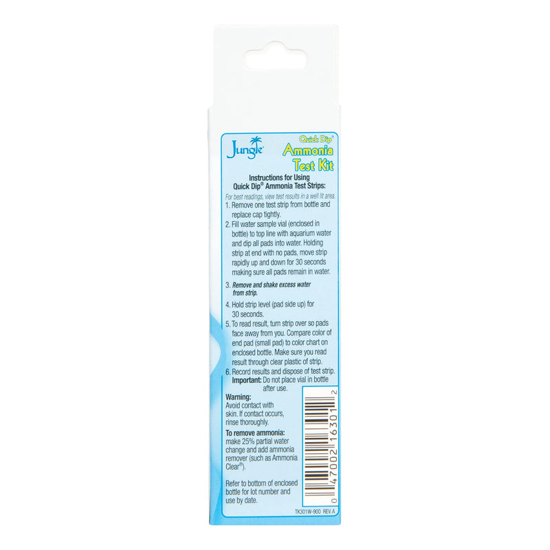 Jungle TK301W Quick Dip Ammonia Test Strips, 25-Pack - PawsPlanet Australia