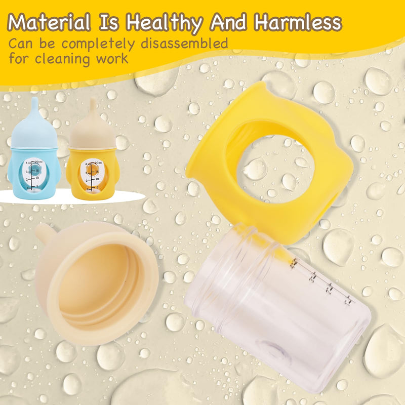 2PCS 20ml Pet Bottles for Nursing, Kitten and Puppy Feeding Bottle with Sponge Cleaning Brush, Easy Grip and Anti Leak Design - PawsPlanet Australia