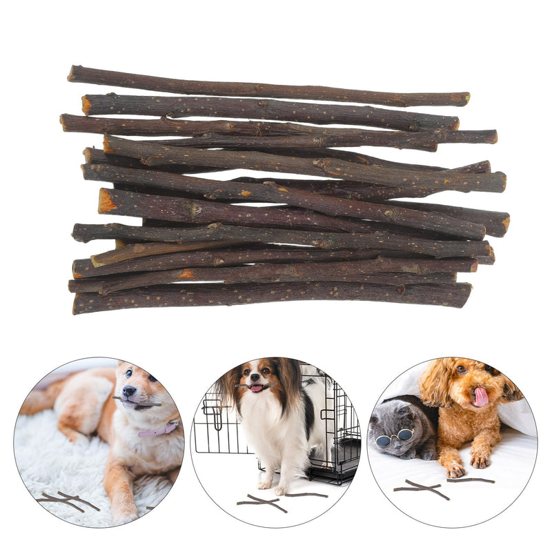 VALICLUD Natural Pet Chew Toy made from Dried Apple Twig for Dental Care and Entertainment for Small Animals