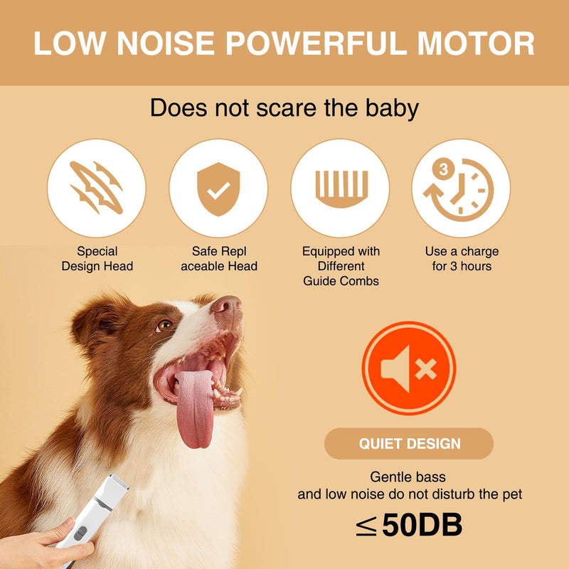 4 in 1 Dog Trimmer for Grooming Products Kit, Dog Hair Clipper