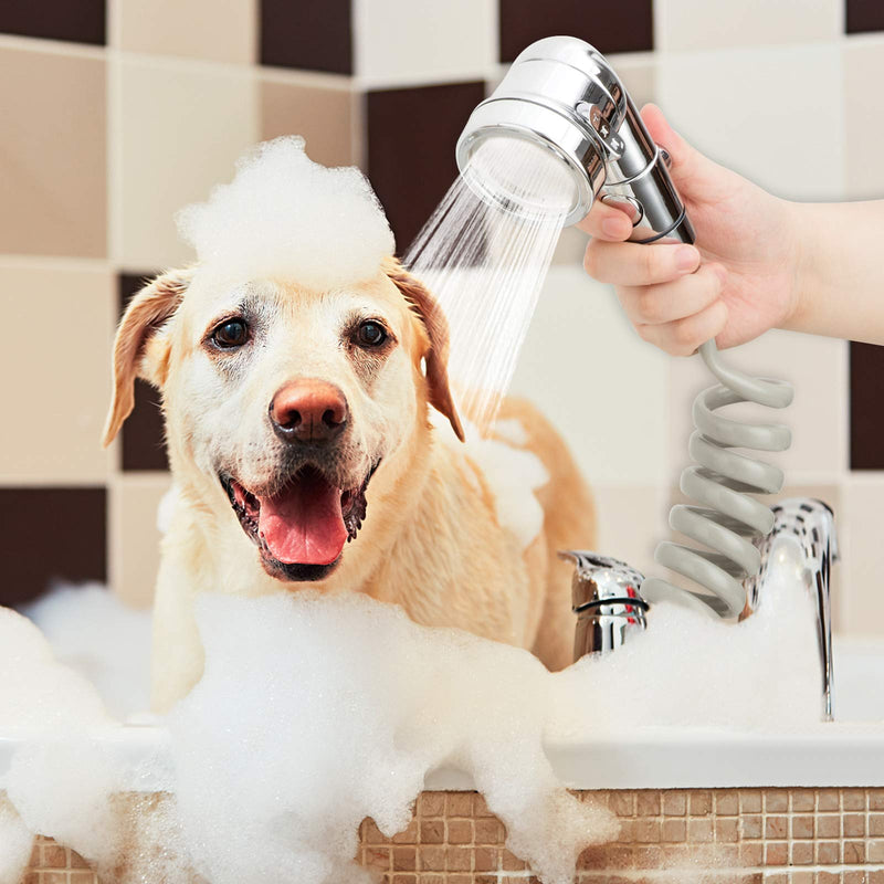 ZCONIEY Sink Faucet Sprayer Attachment Hair Pet Rinser Showerhead with Stop Water-saving Function 1-Silver Sink Shower Set - PawsPlanet Australia