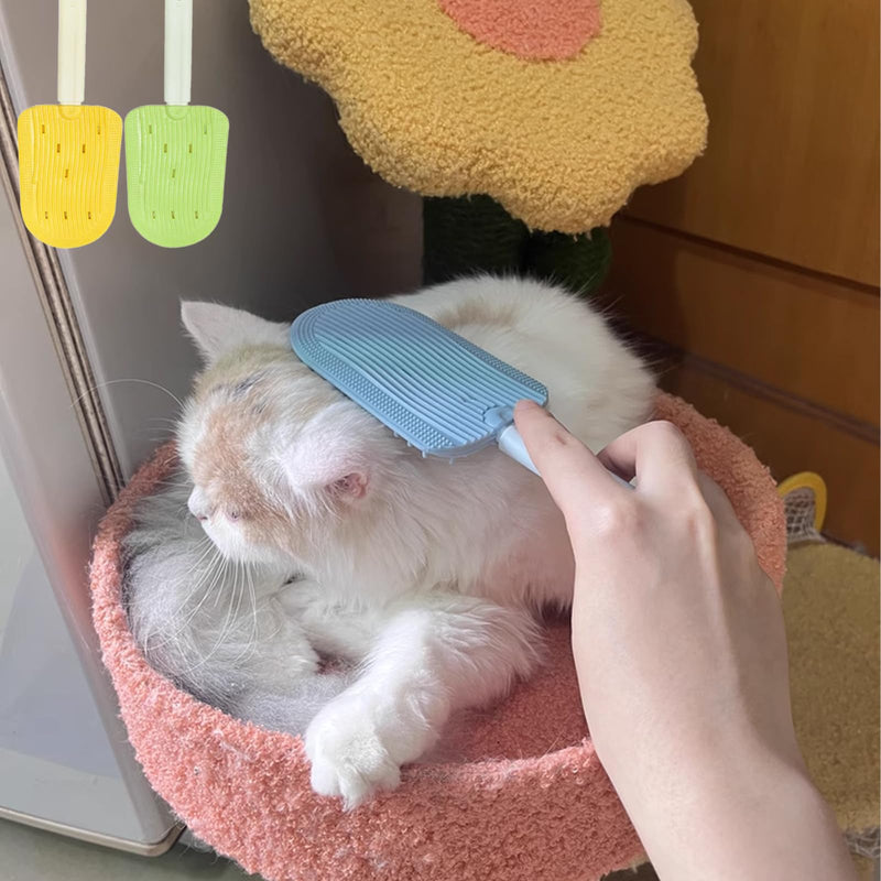 Pet Ice Cream Massage Comb, Cat Double-Sided Grooming Brush, Cat Tongue Brush for Cats Grooming Easily Removes Fur Reducing Hairballs (Blue) Blue - PawsPlanet Australia