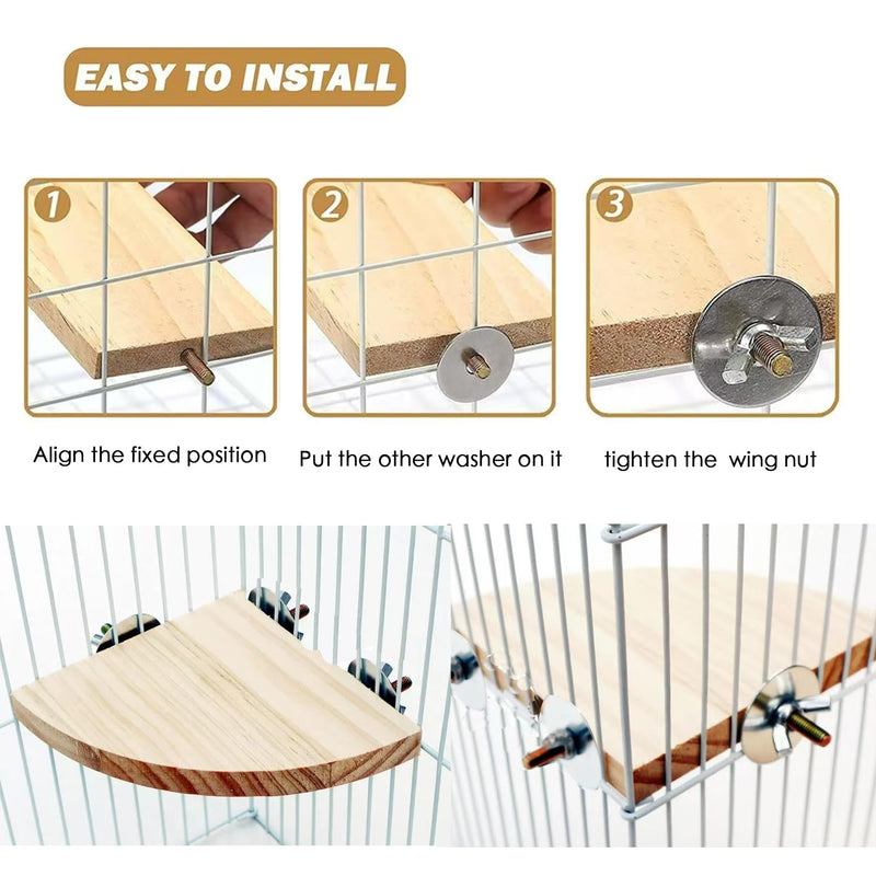 Bird Perch Platform Stand,Wood Perch Bird Platform Parrot Stand Playground Cage Accessories for Small Anminals Rat Hamster Gerbil Rat Mouse Lovebird Finches Conure Budgie Exercise Toy - PawsPlanet Australia