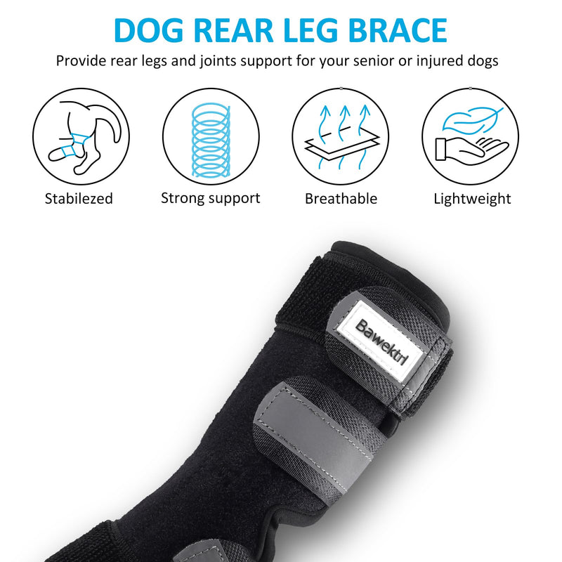 Dog Leg Braces for Back Legs,ACL Brace for Large Dogs Rear Legs, Joint Compression Warps Support for Hind Leg with Injury Sprain, Wound Care and Loss of Stability from Arthritis (1 Pair) Large（1Pair） - PawsPlanet Australia