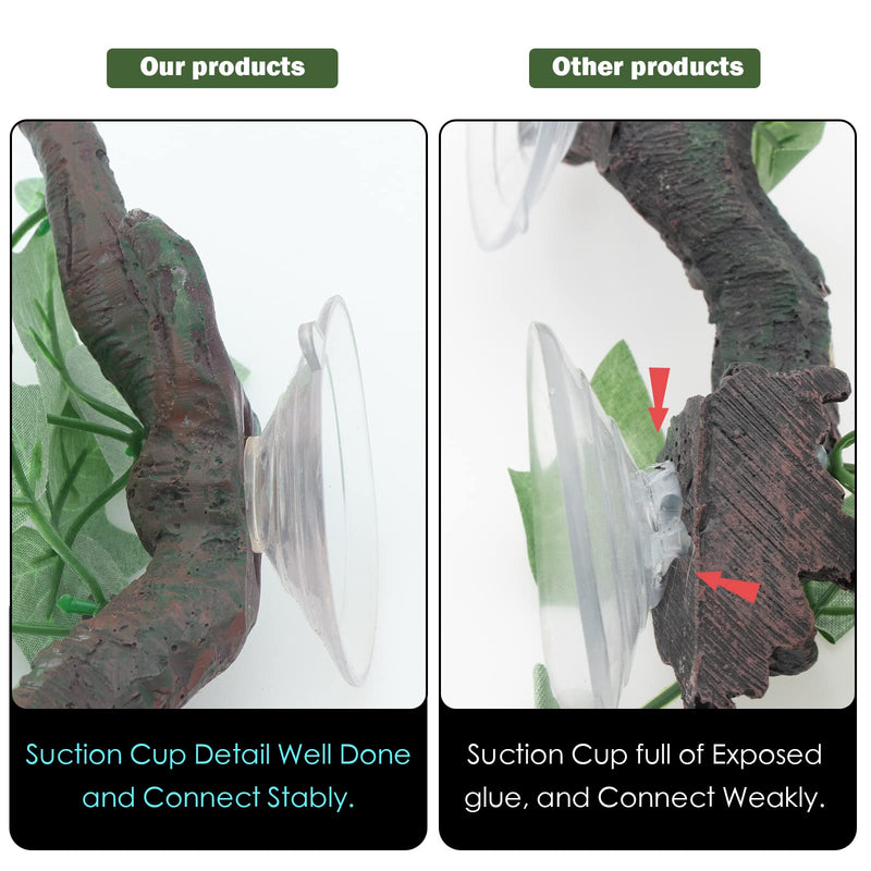 AQUA KT Reptile Corner Branch Terrarium Plant Decoration with Suction Cup for Amphibian Lizard Snake Climbing Climbing Branch - PawsPlanet Australia