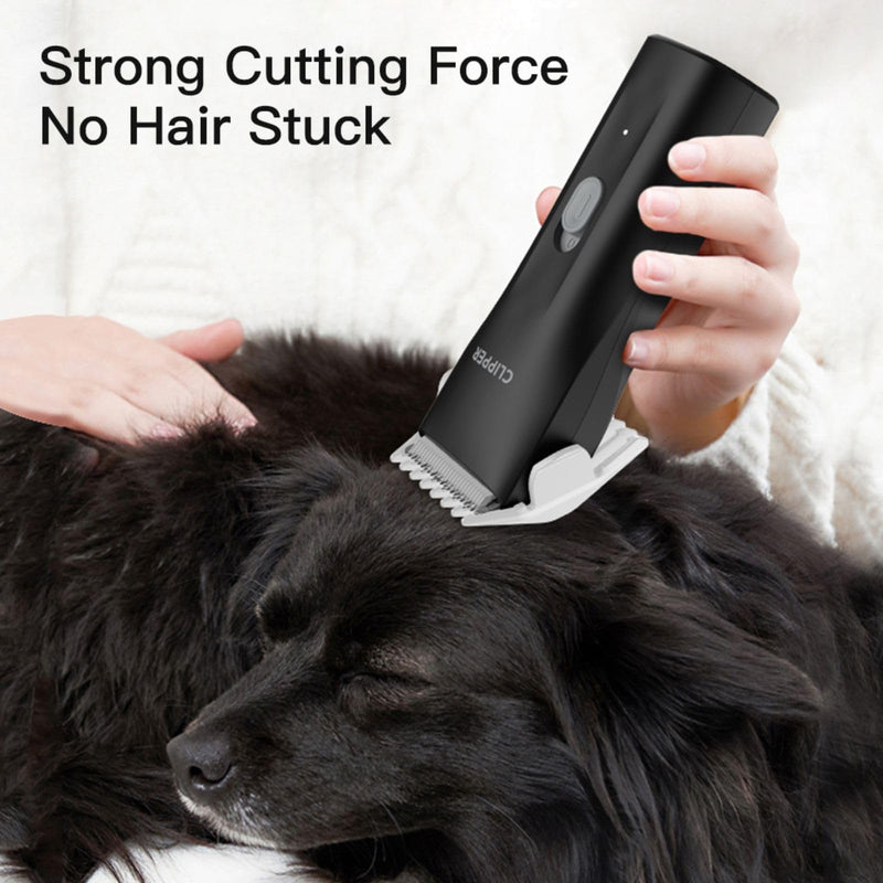 Dog Grooming Cilppers,Handy & Powerful Pet Electric Hair Trimmer Kits Waterproof Cordless Rechargeable Grooming Shavers for Small Dogs and Cats Black 006 Pro Black - PawsPlanet Australia