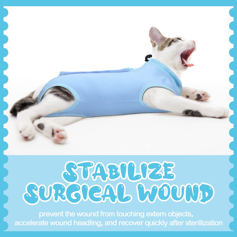 6 Pcs Cat Recovery Suit Kitten Recovery Suit Surgical Abdominal Skin Anti Licking Pajamas for Cats E Collar Alternative for Cats and Dogs After Surgery Wear, 6 Colors (Medium) Medium - PawsPlanet Australia