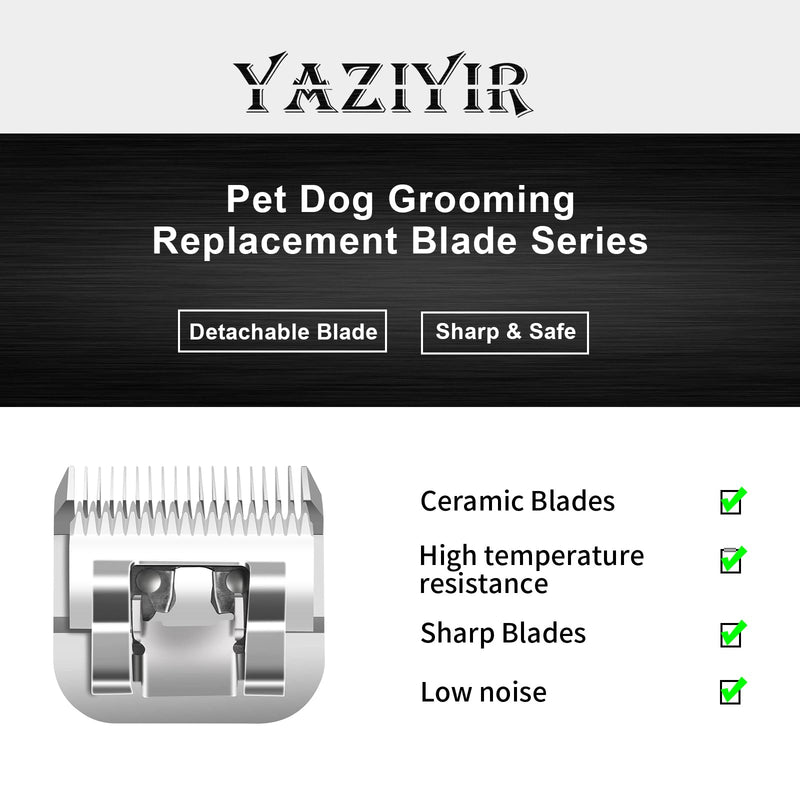 3 Color 40# Detachable Pet Dog Grooming Ceramic Blades,Compatible with Andis,Oster A5,Wahl KM-10 Series,Size #40 Blade 1/100-Inch 0.25MM Cut Length（Silver+Black+Golden） 40# 0.5mm - PawsPlanet Australia