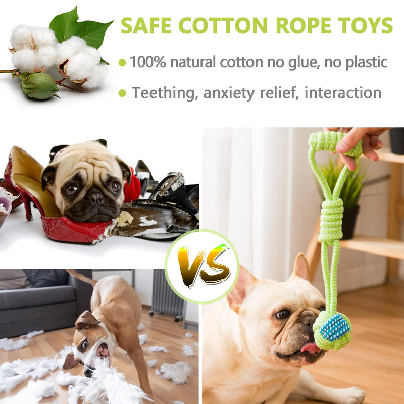 Puppy Teething Chew Toys Dog Rope Toy for Small Dog Interactive Puzzle Puppy Toys Dog Balls Puppy Teething Ring Dog Toys Storage Basket B