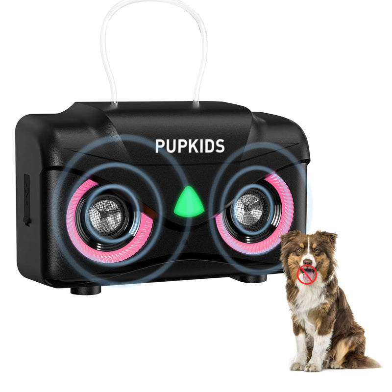 Anti Barking Device for Dogs - Dog Bark Deterrent Devices with 3 Modes Range 50ft, Rechargeable Ultrasonic Dog Barking Silencer for Indoor & Outdoor Pink