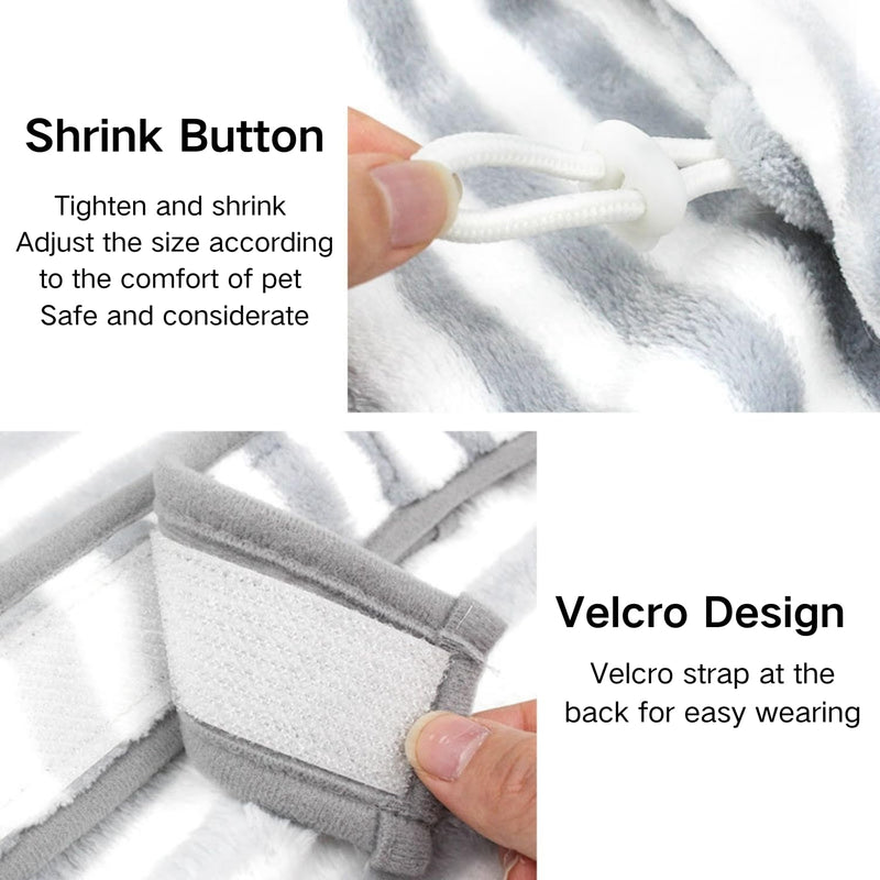 Ferret Sling Carrier - Fleece Small Pet Carrier Bag Soft Breathable Hands Free Shoulder Front Chest Apron Bonding Pouch Accompany Carrier for Small Dog Cat Ferret Rabbit (Grey) Grey - PawsPlanet Australia