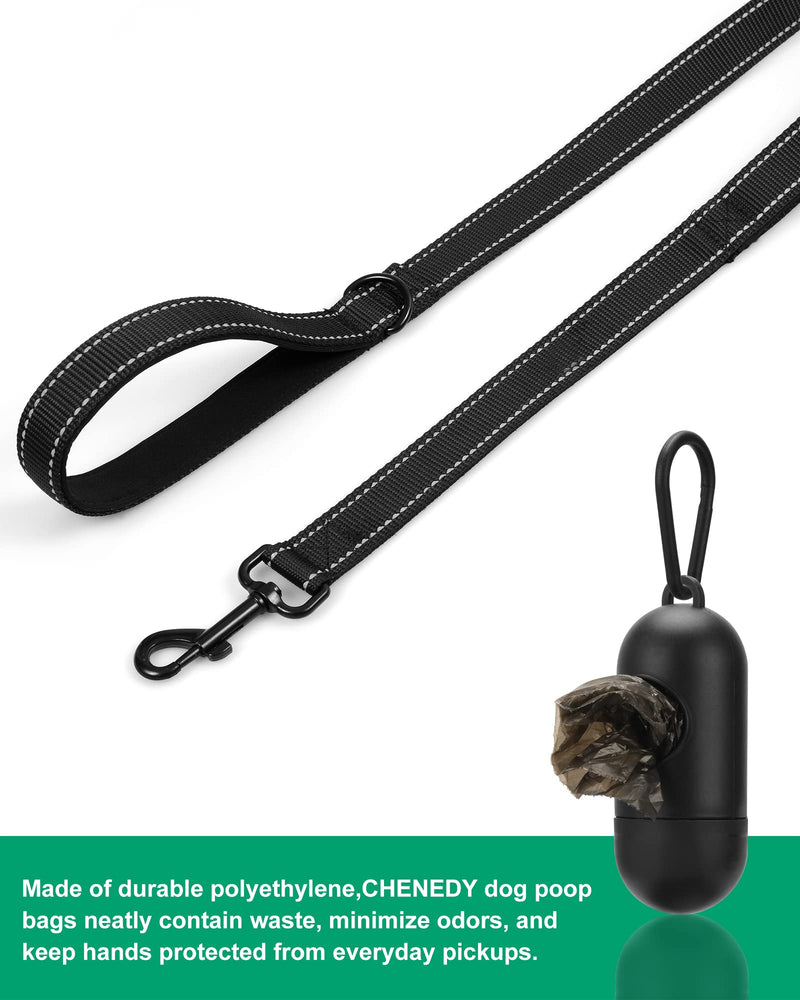 Heavy Duty Dog Leash with Double Handles - 6FT Reflective Anti-Pull Training Lead for Large Dogs, Padded Handle Durable Nylon Leash (Purple) 72 Inch\6FT Purple