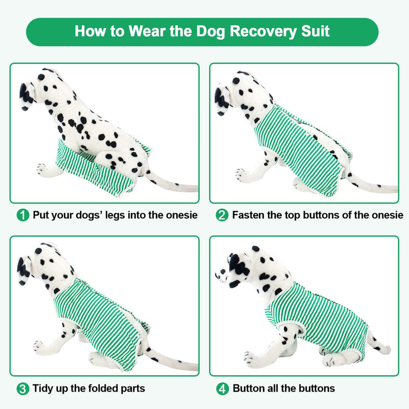 Dog Surgery Suit Female Spay Recovery Suit for Dogs, Dog Onesie Body Suits for Surgery Male Neuter, Breathable Dog Surgical Recovery Suit to Stop Licking Dog Cone Alternative for Dogs Puppy M - PawsPlanet Australia