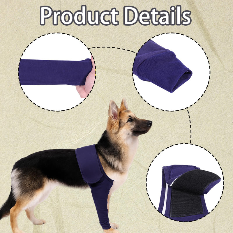 Dogs Anti-licking Protection Sleeve Dog Surgery Recovery Sleeves for Front Leg Dog Surgery Recovery Sleeves With Magic Stickers for Injury Recover Avoids Wound Infection