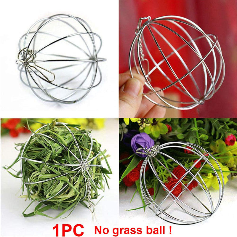 UXELY Metal Food-Ball, Guinea Pig Hay Feeder, 8/13cm Feed Ball for Rodents, Rabbit Grass Manger Holder Feeding Dispenser for Bunny, Stainless Steel Frame - PawsPlanet Australia