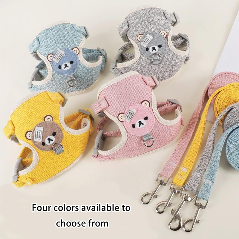 2-Pack Rabbit Harness and Leash Set – Adjustable Small Animal Vest Harness with Safety Buckle – Breathable & Lightweight – Ideal for Rabbits, Ferrets, Guinea Pigs, and Cats (Grey) Grey - PawsPlanet Australia
