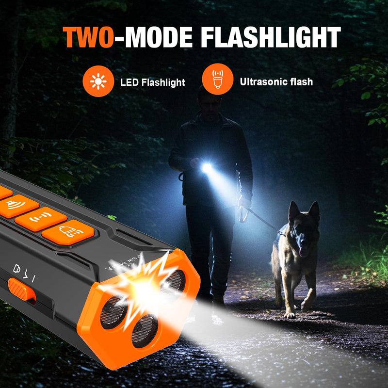 2025 Dog Bark Deterrent Device Rechargeable Ullasonic Anti-Barking Trainer Stops Barking & Bad Behavior 23FT Long-Range Safe for Dogs No Shock Press Button Instant Control Dog Training Indoor Outdoor - PawsPlanet Australia